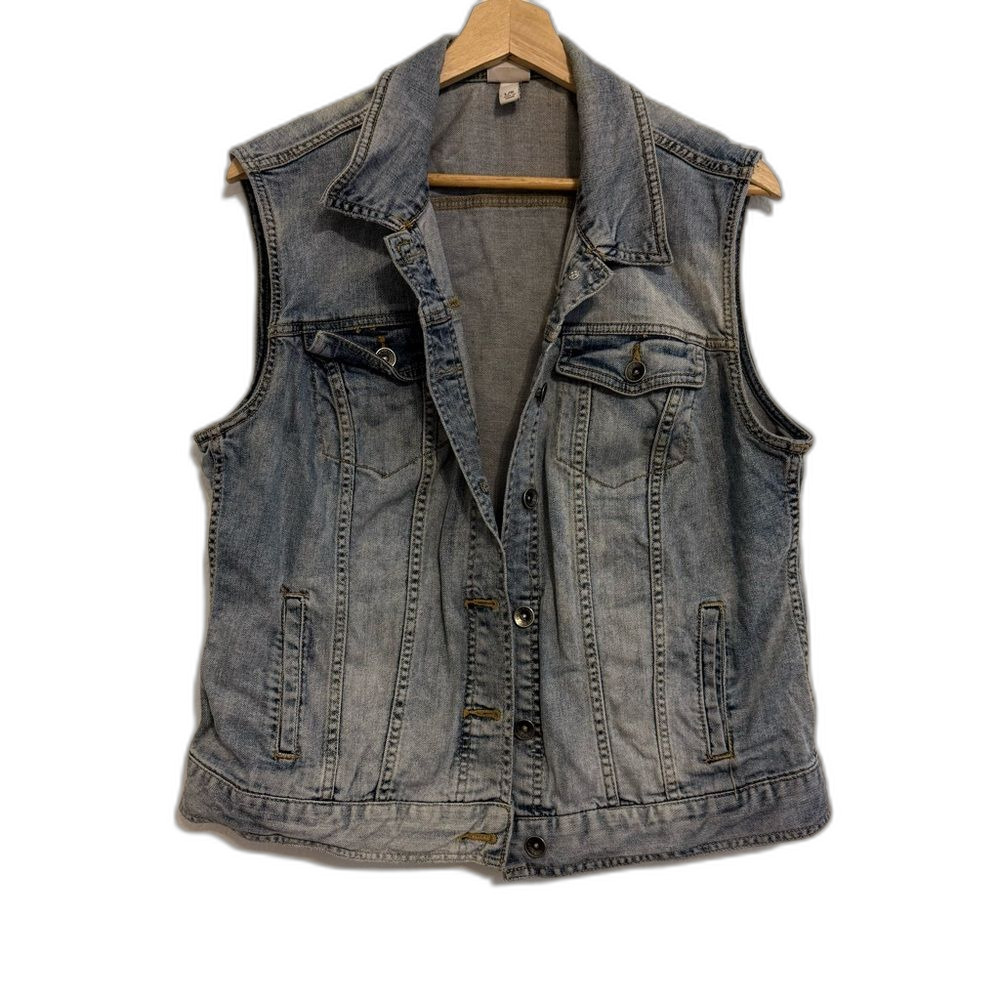 Merona Women's Blue jean jacket vest